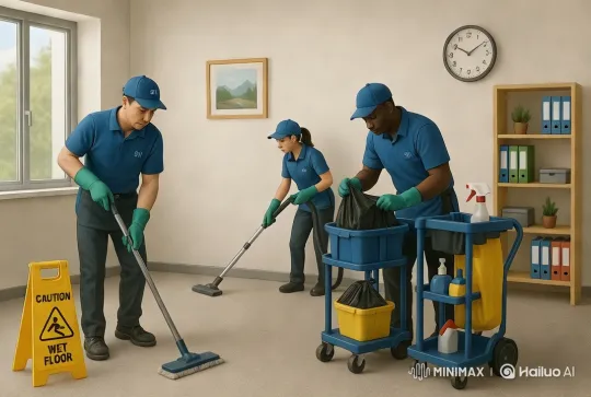 Diligent Cleaners Maintain Aesthetic Room – AI Generated Video | Hailuo AI