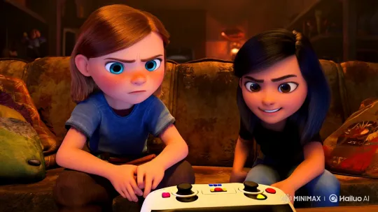 Clementine and Ellie Argue Over Games in Intimate Setting – AI Generated Video | Hailuo AI