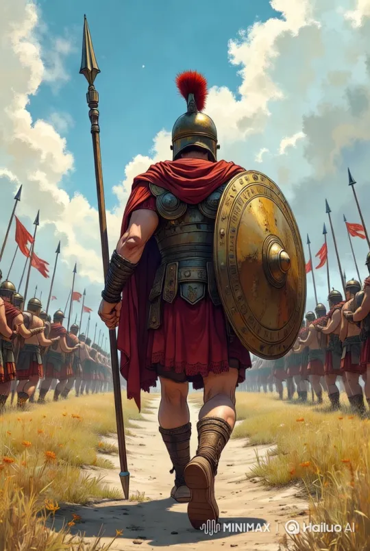 Spartan Warrior Advances to Battle with Determination – AI Generated Video | Hailuo AI