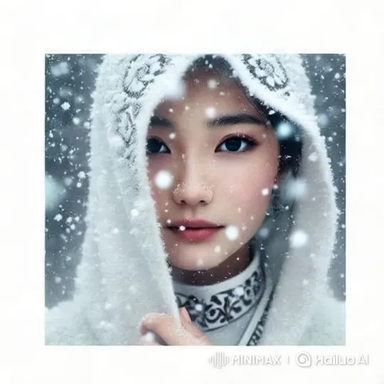 Winter Serenity: Girl in Snow with Elegant Aesthetic – AI Generated Video | Hailuo AI