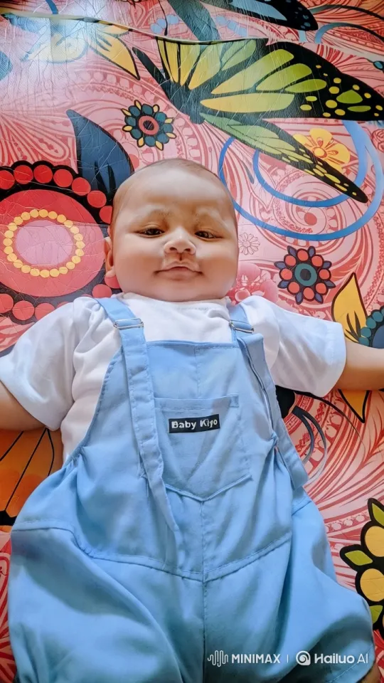 Baby Kiyo Dances Joyfully on Colorful Mat – AI Generated Video | Hailuo AI