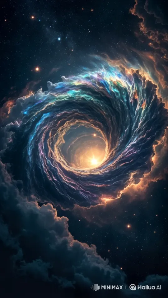 Cosmic Wormhole: A Mesmerizing Vortex in Deep Space – AI Generated Video | Hailuo AI