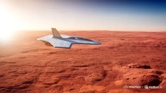 Martian Spaceship's Awe-Inspiring Journey to Earth – AI Generated Video | Hailuo AI