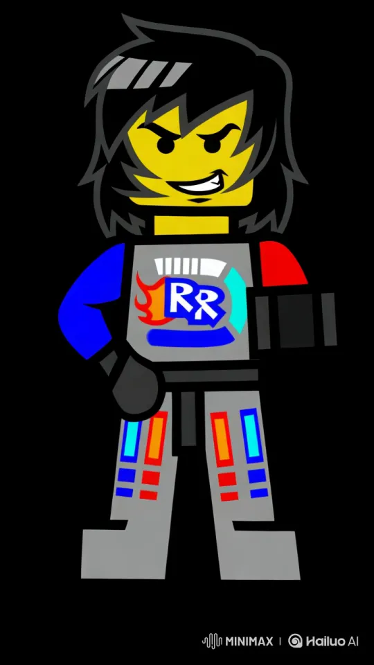 LEGO-like Character Shows Playful Confidence in Live2D Animation – AI Generated Video | Hailuo AI