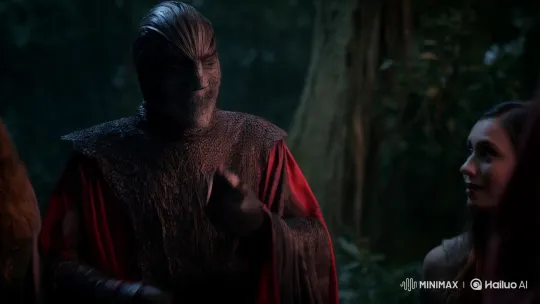 Woman Unmasks as Devilish Figure in Dark Forest Transformation – AI Generated Video | Hailuo AI