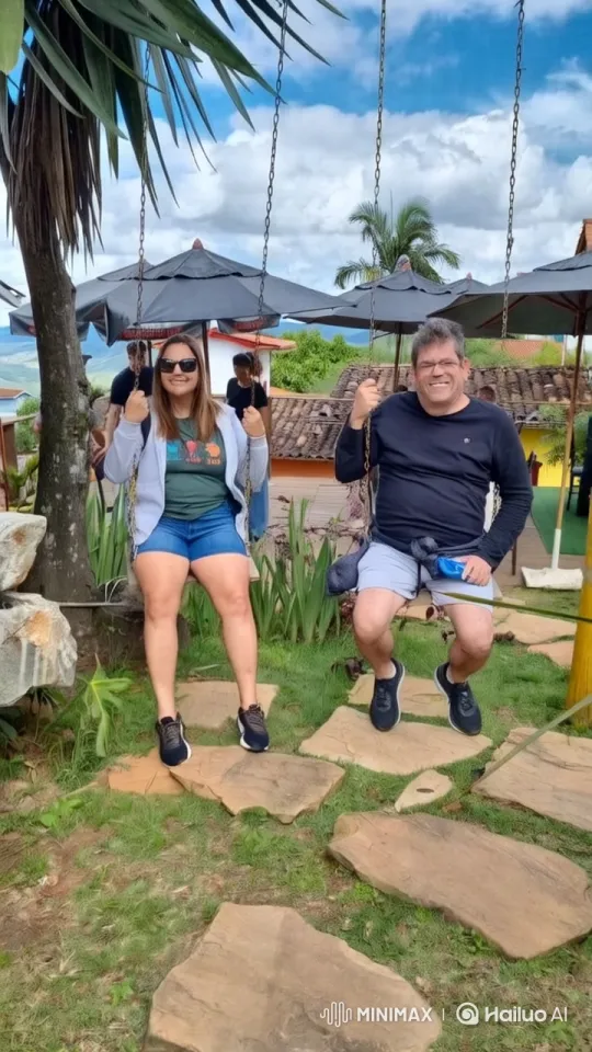 Romantic Couple Enjoying a Serene Swing Moment – AI Generated Video | Hailuo AI