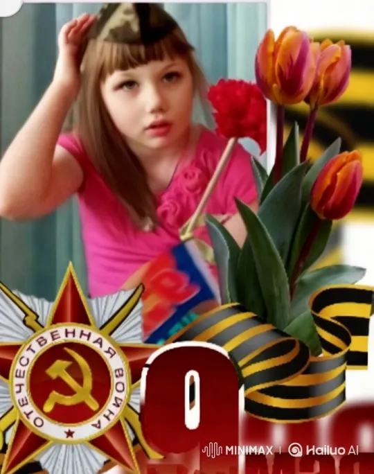 High Aesthetic Video of Young Girl with Carnation and Medal – AI Generated Video | Hailuo AI