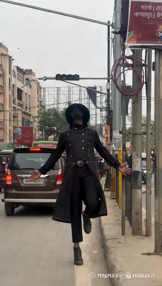 Urban Street Magician Appears to Levitate – AI Generated Video | Hailuo AI