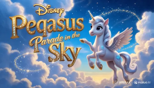Pegasus Parade in the Sky: Enchanting Flight Display – AI Generated Video | Hailuo AI