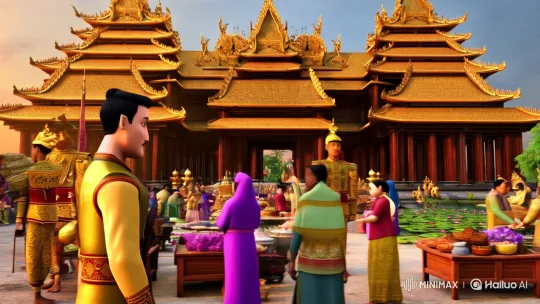 Malay Warrior in Grand Ancient Palace Setting – AI Generated Video | Hailuo AI