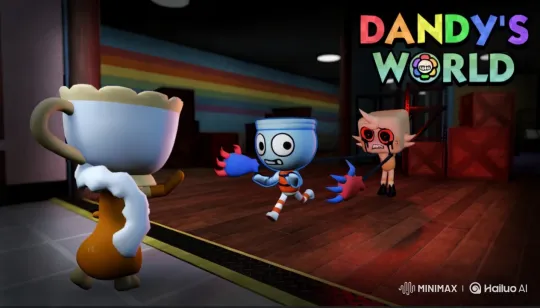 Dandy's World: Animated Chase with Vibrant Aesthetics – AI Generated Video | Hailuo AI