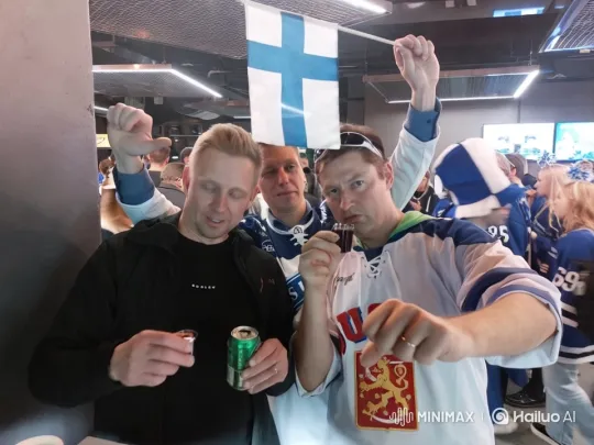 Finnish Hockey Fans Celebrate Enthusiastically – AI Generated Video | Hailuo AI