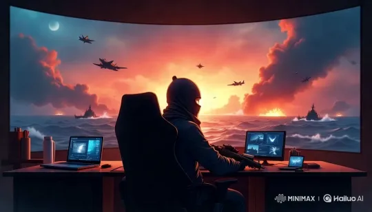 High-Tech Room: Mastermind Warrior in Dramatic War Scene – AI Generated Video | Hailuo AI