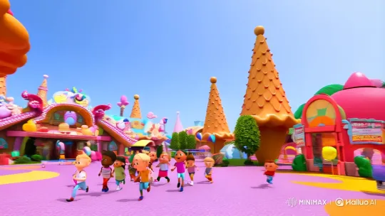 Enchanting Ice Cream Theme Park: A Child's Dreamland – AI Generated Video | Hailuo AI
