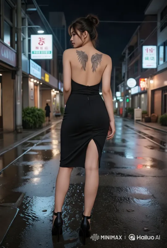 Sophisticated Girl Showcases Elegance in Urban Alley – AI Generated Video | Hailuo AI