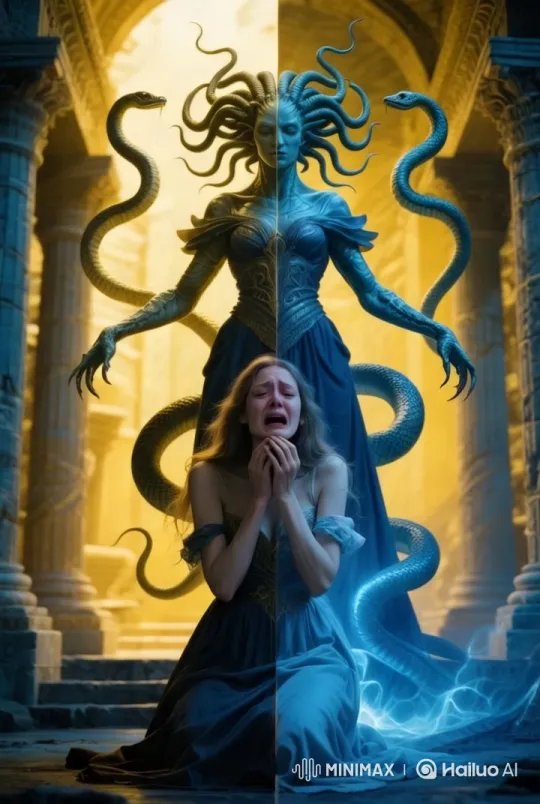 Medusa's Majestic Dominance in Ancient Grand Hall – AI Generated Video | Hailuo AI