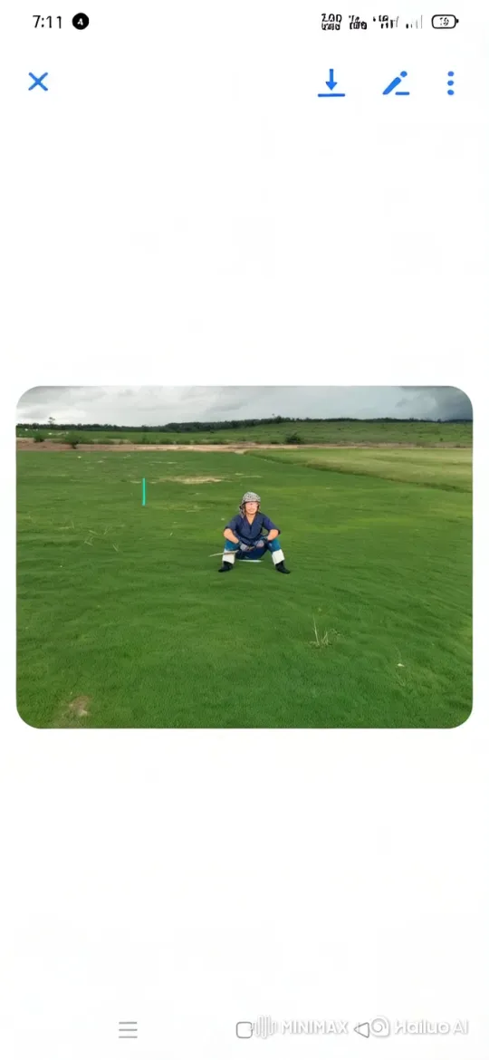Grass Field Flight: Person Glides Calmly in Live2D Animation – AI Generated Video | Hailuo AI