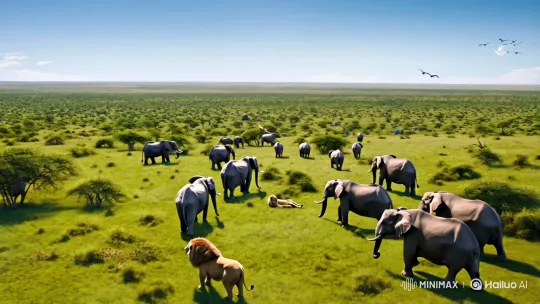 Immersive VR Wildlife Safari Experience – AI Generated Video | Hailuo AI