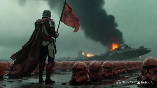 Lone Warrior Stands Amidst Battle's Aftermath – AI Generated Video | Hailuo AI