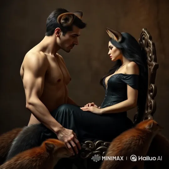 Aesthetic Romantic Scene with Fox-Eared Couple – AI Generated Video | Hailuo AI