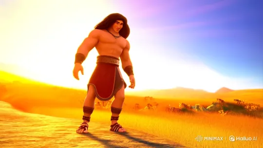 3D Animated Epic: Samson's Heroic Journey in Biblical Times – AI Generated Video | Hailuo AI
