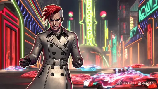Jacko: Antihero Glitch in NeoKyoto's Digital Jungle – AI Generated Video | Hailuo AI