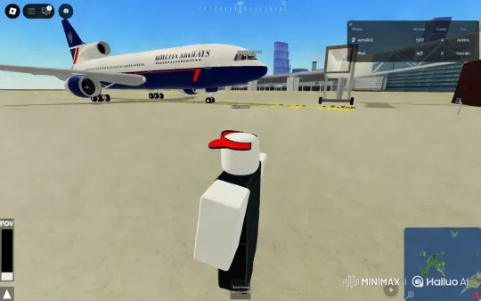 Roblox Character at Modern Airport with British Airways Plane – AI Generated Video | Hailuo AI