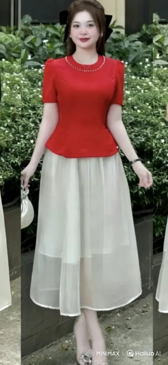 Model Showcases Elegant Attire Amidst Nature – AI Generated Video | Hailuo AI