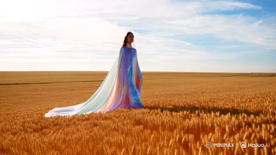 Solitary Figure in a Golden Field – AI Generated Video | Hailuo AI