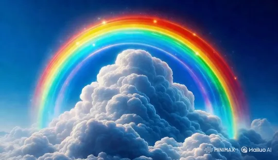 Stunning Sky: Majestic Cloud and Rainbow Display – AI Generated Video | Hailuo AI