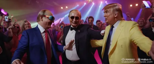World Leaders' Party Dance-Off Extravaganza – AI Generated Video | Hailuo AI