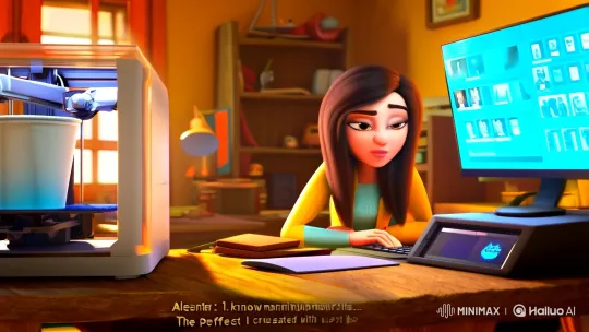 Alejandra's Creative Journey to 3D Printing Triumph – AI Generated Video | Hailuo AI