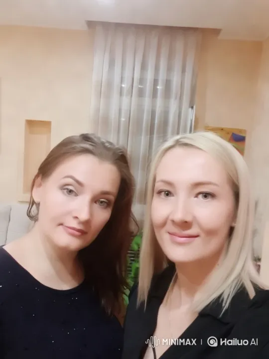Two Women in Elegant Pose with Aesthetic Room – AI Generated Video | Hailuo AI