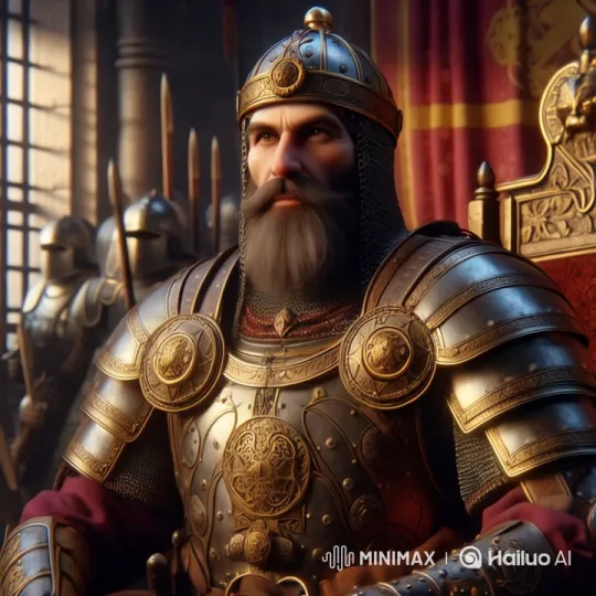 Regal King Laughs in Ornate Throne Room – AI Generated Video | Hailuo AI
