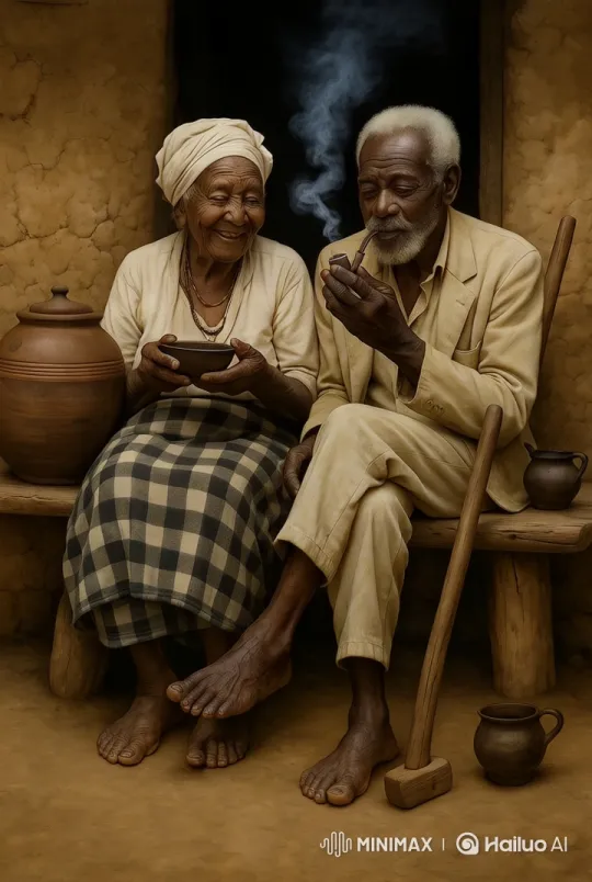 Elderly Couple Enjoying Tradition in Rustic Setting – AI Generated Video | Hailuo AI