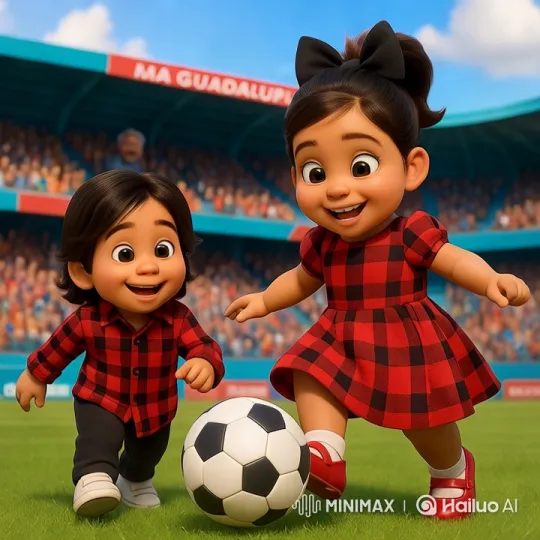 Children Play Soccer in Vibrant Stadium Atmosphere – AI Generated Video | Hailuo AI
