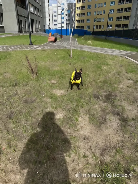 Dog in Park: Urban Landscape Ascension – AI Generated Video | Hailuo AI