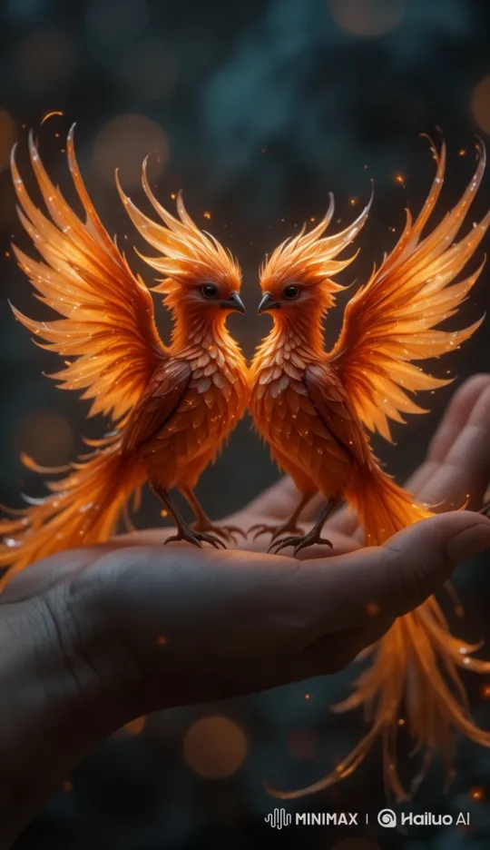 Phoenixes Ignite in Majestic 4K Cinematic Flight – AI Generated Video | Hailuo AI