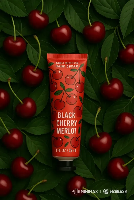 Vibrant Cinematic Showcase of Black Cherry Merlot Hand Cream – AI Generated Video | Hailuo AI