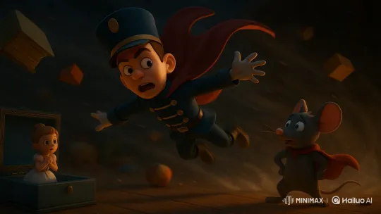 Tintin Lifted by Wind in Dramatic Pixar-Style Animation – AI Generated Video | Hailuo AI