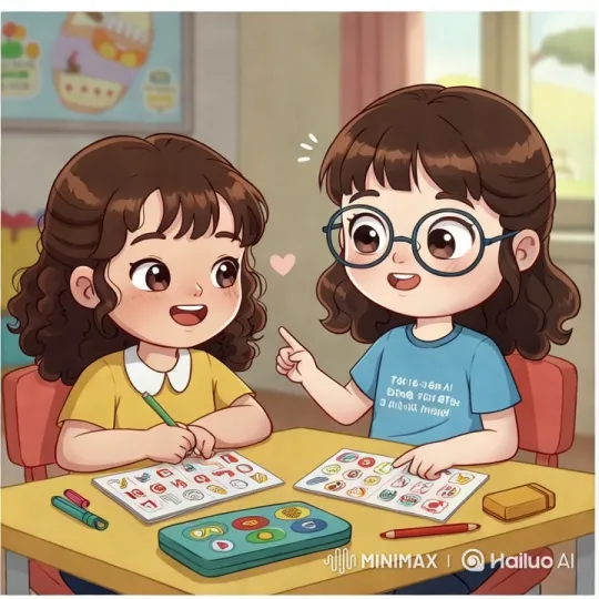 Chibi Chip and AI Friend Learn Together – AI Generated Video | Hailuo AI