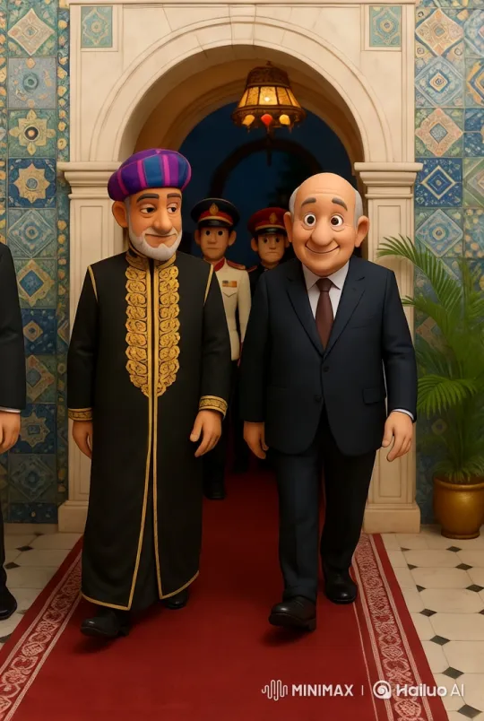 Traditional Robe Character Jokes on Red Carpet with Guarded Grandeur – AI Generated Video | Hailuo AI
