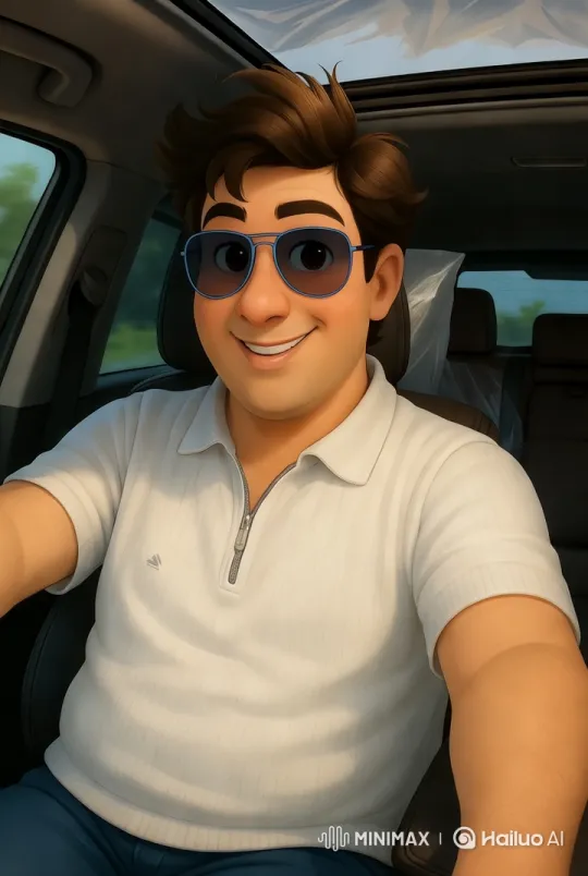 Cartoon Character Drives Through Scenic Route – AI Generated Video | Hailuo AI