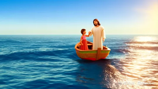 In the Little Boat with Jesus: A Journey of Faith – AI Generated Video | Hailuo AI