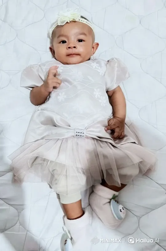 Baby in Floral Dress Delightfully Dancing – AI Generated Video | Hailuo AI