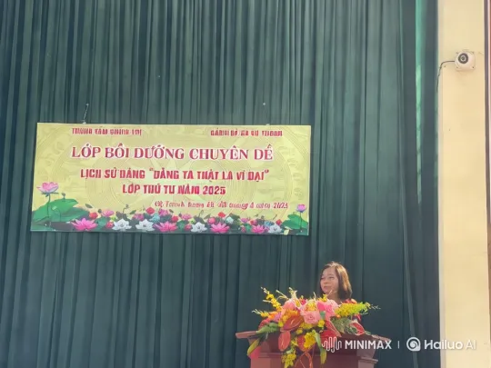 Vietnamese Political Training Class Stage Setup – AI Generated Video | Hailuo AI