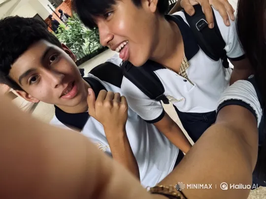 Intimate Friendship Kiss in School Setting – AI Generated Video | Hailuo AI