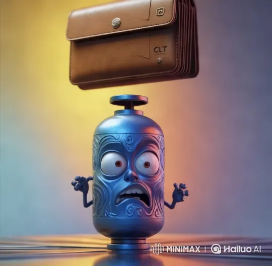 Aesthetic Contrast: Metallic Cylinder Meets Leather Wallet – AI Generated Video | Hailuo AI