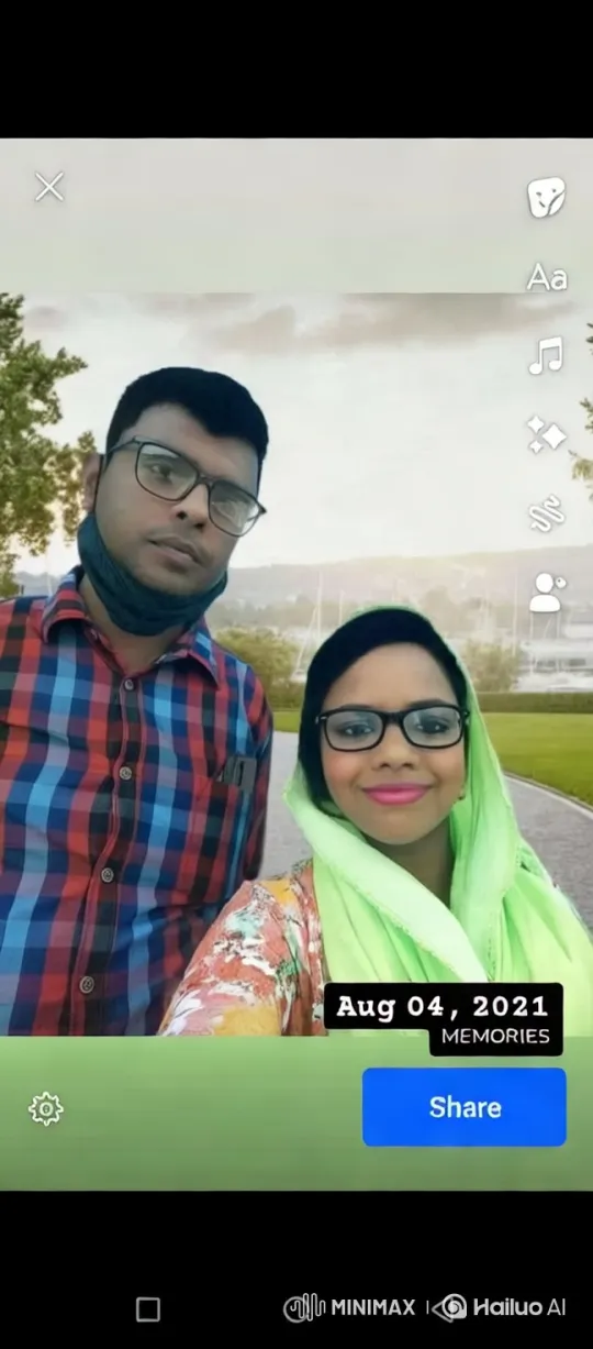 Couple's Romantic Moment in Lush Landscape – AI Generated Video | Hailuo AI