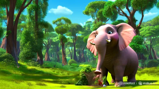 The Elephant and the Clever Fox: A Tale of Friendship – AI Generated Video | Hailuo AI